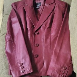 East 5th Women's Burgundy Leather Jacket